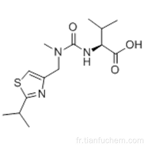 Acide (S) -2- (3 - ((2-isopropylthiazol-4-yl) méthyl) -3-méthyluréido) -3-méthylbutanoïque CAS 154212-61-0